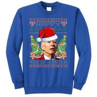 Joe Biden Happy 4th Easter Ugly Christmas Sweater  Tall Sweatshirt