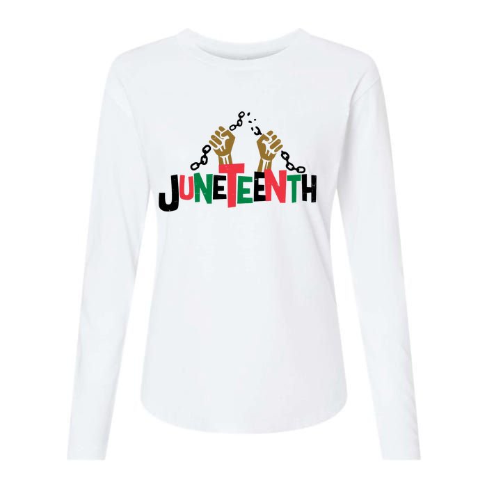 Juneteenth Black History Month Freedom Womens Cotton Relaxed Long Sleeve T-Shirt