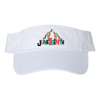 Juneteenth Black History Month Freedom Valucap Bio-Washed Visor