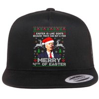 Joe Biden Happy 4th Easter Ugly Christmas Gift Flat Bill Trucker Hat