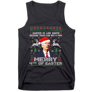 Joe Biden Happy 4th Easter Ugly Christmas Gift Tank Top