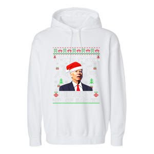 Joe Biden Happy 4th Easter Ugly Christmas Gift Garment-Dyed Fleece Hoodie