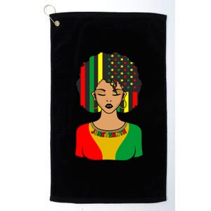 Juneteenth Black History Month Celebration Graphic Cool Gift Platinum Collection Golf Towel