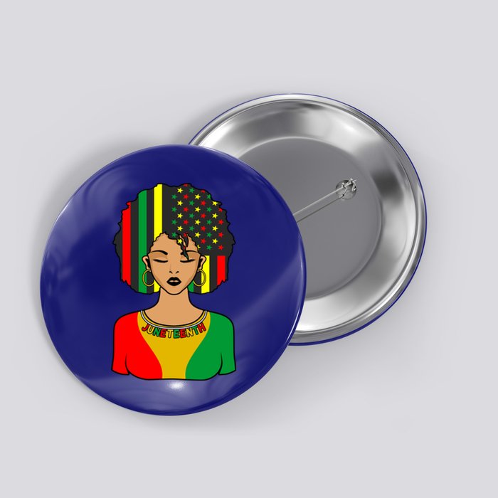 Juneteenth Black History Month Celebration Graphic Cool Gift Button