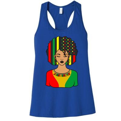 Juneteenth Black History Month Celebration Graphic Cool Gift Women's Racerback Tank