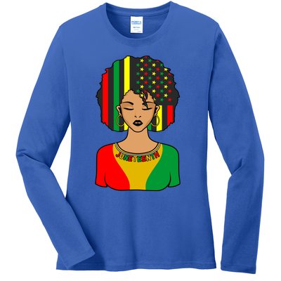 Juneteenth Black History Month Celebration Graphic Cool Gift Ladies Long Sleeve Shirt