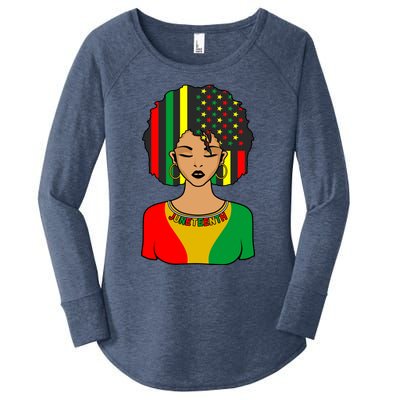 Juneteenth Black History Month Celebration Graphic Cool Gift Women's Perfect Tri Tunic Long Sleeve Shirt