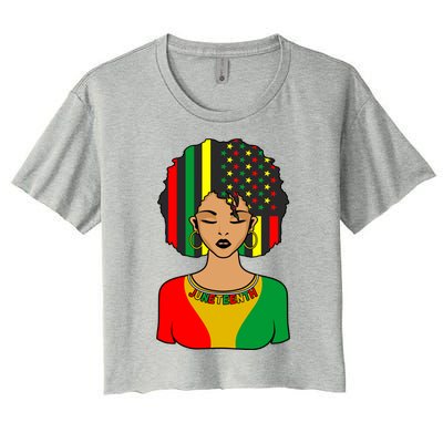 Juneteenth Black History Month Celebration Graphic Cool Gift Women's Crop Top Tee