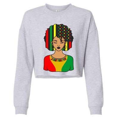 Juneteenth Black History Month Celebration Graphic Cool Gift Cropped Pullover Crew