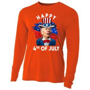 Joe Biden Happy Fourth Of July Funny Gift Usa Flag Memorial Day Cool Gift Cooling Performance Long Sleeve Crew