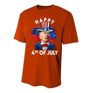 Joe Biden Happy Fourth Of July Funny Gift Usa Flag Memorial Day Cool Gift Performance Sprint T-Shirt