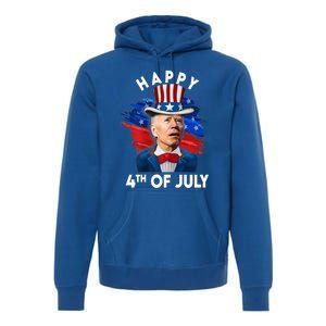 Joe Biden Happy Fourth Of July Funny Gift Usa Flag Memorial Day Cool Gift Premium Hoodie