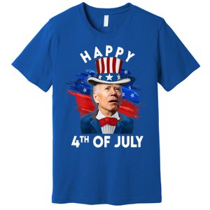 Joe Biden Happy Fourth Of July Funny Gift Usa Flag Memorial Day Cool Gift Premium T-Shirt