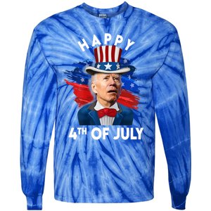 Joe Biden Happy Fourth Of July Funny Gift Usa Flag Memorial Day Cool Gift Tie-Dye Long Sleeve Shirt