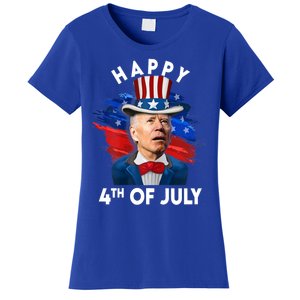 Joe Biden Happy Fourth Of July Funny Gift Usa Flag Memorial Day Cool Gift Women's T-Shirt