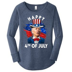 Joe Biden Happy Fourth Of July Funny Gift Usa Flag Memorial Day Cool Gift Women's Perfect Tri Tunic Long Sleeve Shirt