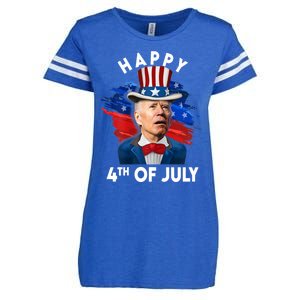 Joe Biden Happy Fourth Of July Funny Gift Usa Flag Memorial Day Cool Gift Enza Ladies Jersey Football T-Shirt