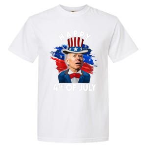 Joe Biden Happy Fourth Of July Funny Gift Usa Flag Memorial Day Cool Gift Garment-Dyed Heavyweight T-Shirt