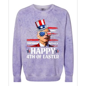 Joe Biden Happy 4th Of Easter Confused 4th Of July  Colorblast Crewneck Sweatshirt