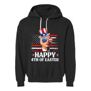 Joe Biden Happy 4th Of Easter Confused 4th Of July  Garment-Dyed Fleece Hoodie