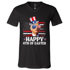 Joe Biden Happy 4th Of Easter Confused 4th Of July  V-Neck T-Shirt