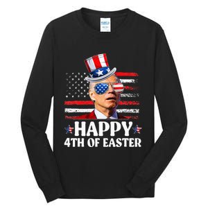 Joe Biden Happy 4th Of Easter Confused 4th Of July  Tall Long Sleeve T-Shirt