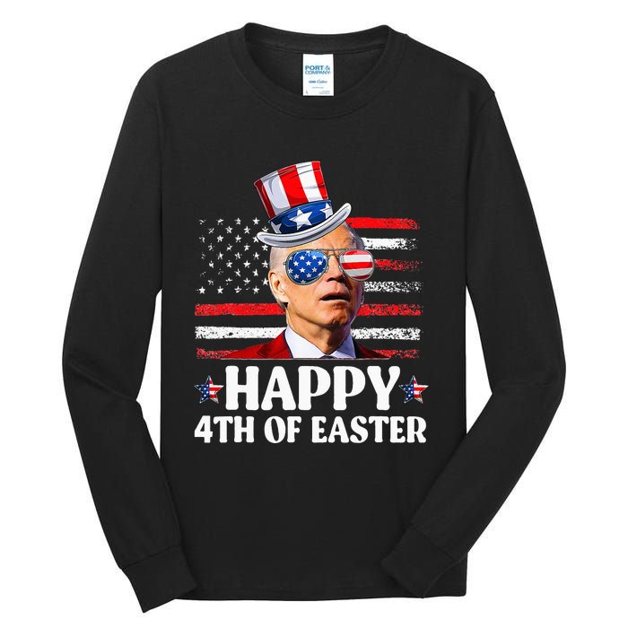 Joe Biden Happy 4th Of Easter Confused 4th Of July  Tall Long Sleeve T-Shirt