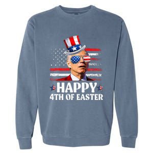 Joe Biden Happy 4th Of Easter Confused 4th Of July  Garment-Dyed Sweatshirt