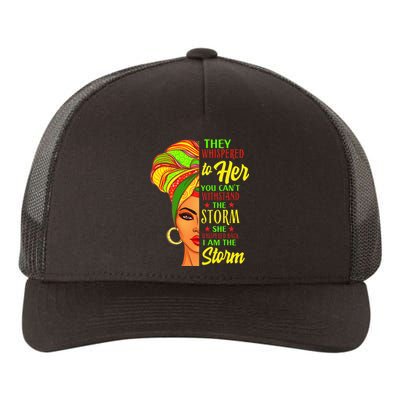 Juneteenth Black History African Man Afro I Am The Storm Yupoong Adult 5-Panel Trucker Hat