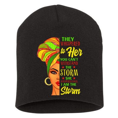 Juneteenth Black History African Man Afro I Am The Storm Short Acrylic Beanie