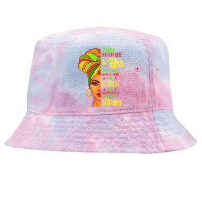 Juneteenth Black History African Man Afro I Am The Storm Tie-Dyed Bucket Hat