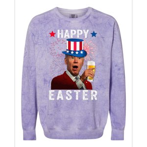 Joe Biden Happy Easter 4th Of July For Funny Independent Day Colorblast Crewneck Sweatshirt