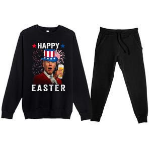 Joe Biden Happy Easter 4th Of July For Funny Independent Day Premium Crewneck Sweatsuit Set