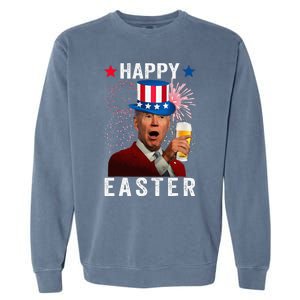 Joe Biden Happy Easter 4th Of July For Funny Independent Day Garment-Dyed Sweatshirt