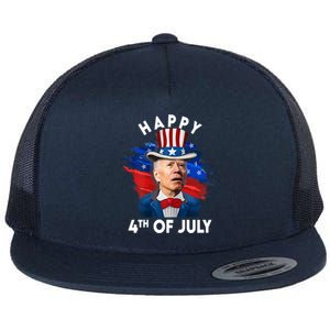 Joe Biden Happy Fourth Of July Gift Usa Flag Memorial Day Gift Flat Bill Trucker Hat