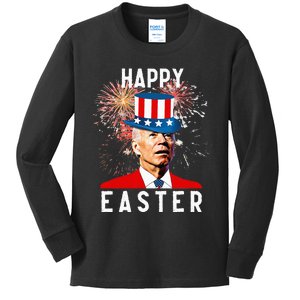 Joe Biden Happy Easter For Funny 4th Of July Kids Long Sleeve Shirt