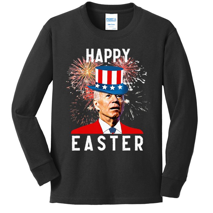 Joe Biden Happy Easter For Funny 4th Of July Kids Long Sleeve Shirt