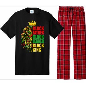 Juneteenth Black History Month Lion Black Father Leader Gift Pajama Set