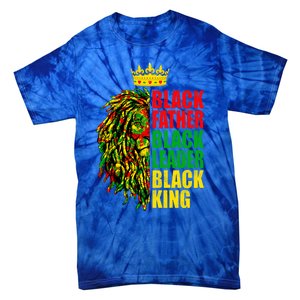 Juneteenth Black History Month Lion Black Father Leader Gift Tie-Dye T-Shirt