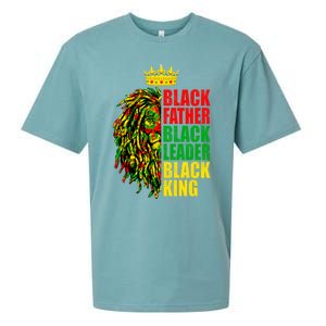 Juneteenth Black History Month Lion Black Father Leader Gift Sueded Cloud Jersey T-Shirt