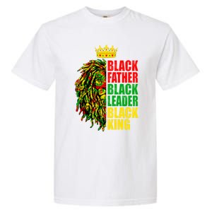 Juneteenth Black History Month Lion Black Father Leader Gift Garment-Dyed Heavyweight T-Shirt