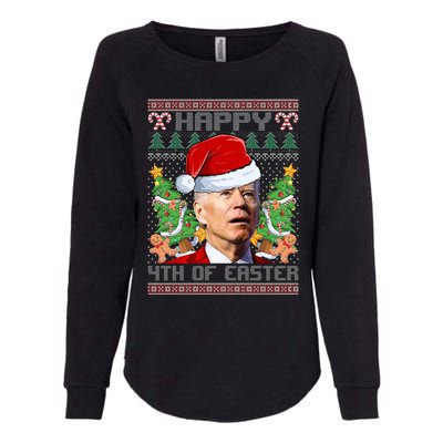 Joe Biden Happy 4th Easter Ugly Christmas Sweater  Womens California Wash Sweatshirt