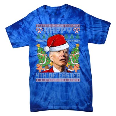 Joe Biden Happy 4th Easter Ugly Christmas Sweater  Tie-Dye T-Shirt