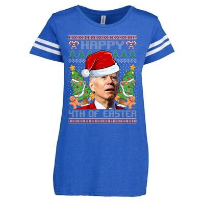 Joe Biden Happy 4th Easter Ugly Christmas Sweater  Enza Ladies Jersey Football T-Shirt