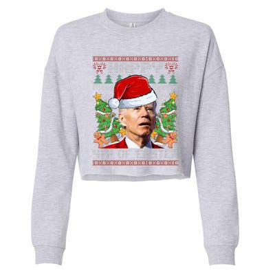 Joe Biden Happy 4th Easter Ugly Christmas Sweater  Cropped Pullover Crew