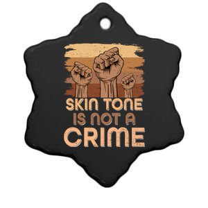 Juneteenth Black History Skin Tone Is Not A Crime Melanin Great Gift Ceramic Star Ornament