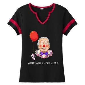 Joe Biden Horror American Clown Story Halloween Costume Ladies Halftime Notch Neck Tee