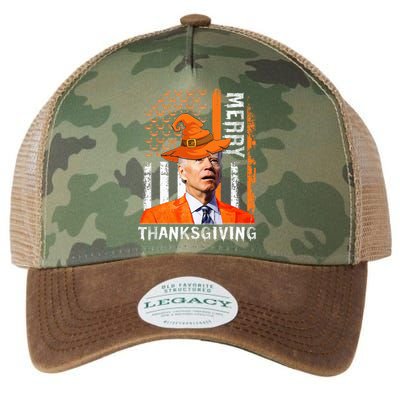 Joe Biden Happy Halloween Merry Thanksgiving US Flag Legacy Tie Dye Trucker Hat