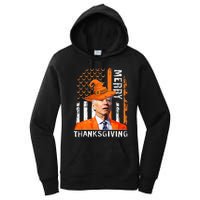 Joe Biden Happy Halloween Merry Thanksgiving US Flag Women's Pullover Hoodie