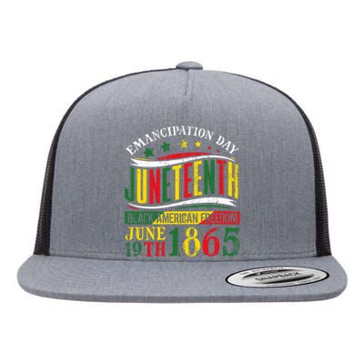 Juneteenth Black History Celebrating Black Freedom 1865 Flat Bill Trucker Hat